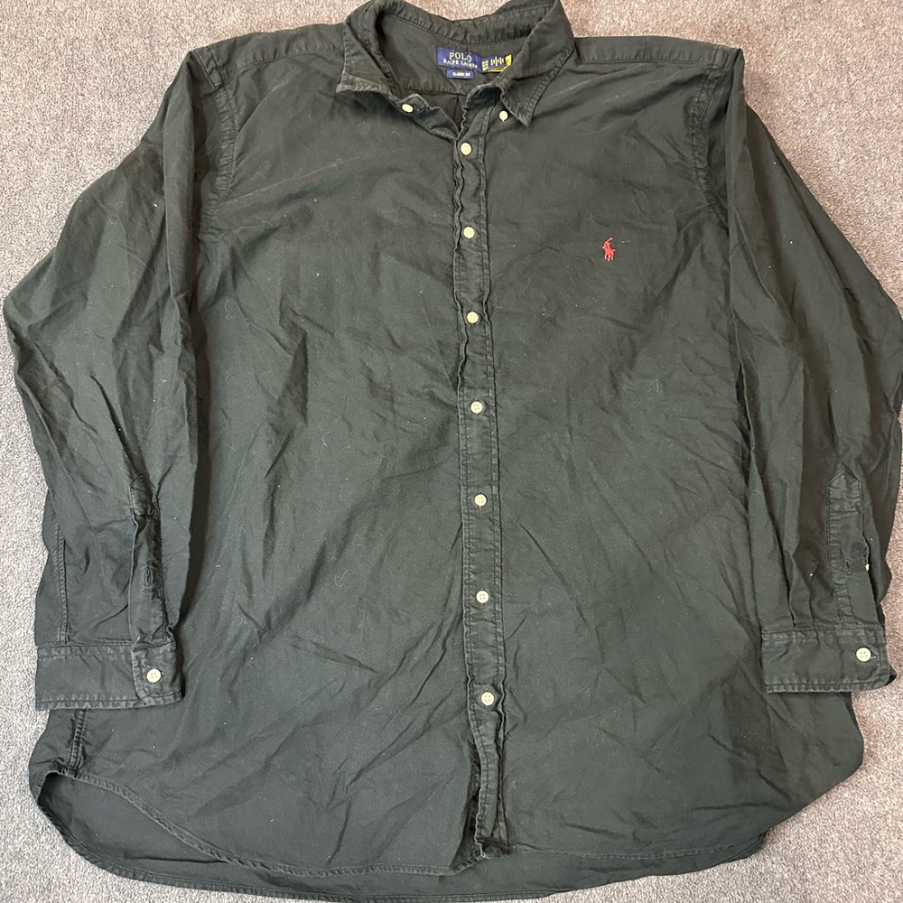 Polo Ralph Lauren Classic Fit Mens Button Down Shirt Mens 3XB Black